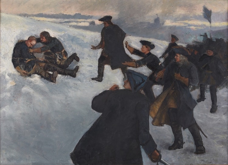 KARL XII:s DÖD av Gustaf Cederström