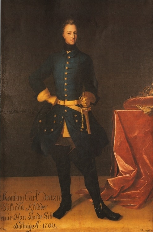 KARL XII i helfigur av David von Krafft
