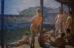 FLOTTANS BADHUS SKEPPSHOLMEN 1907 av EUGÈNE JANSSON