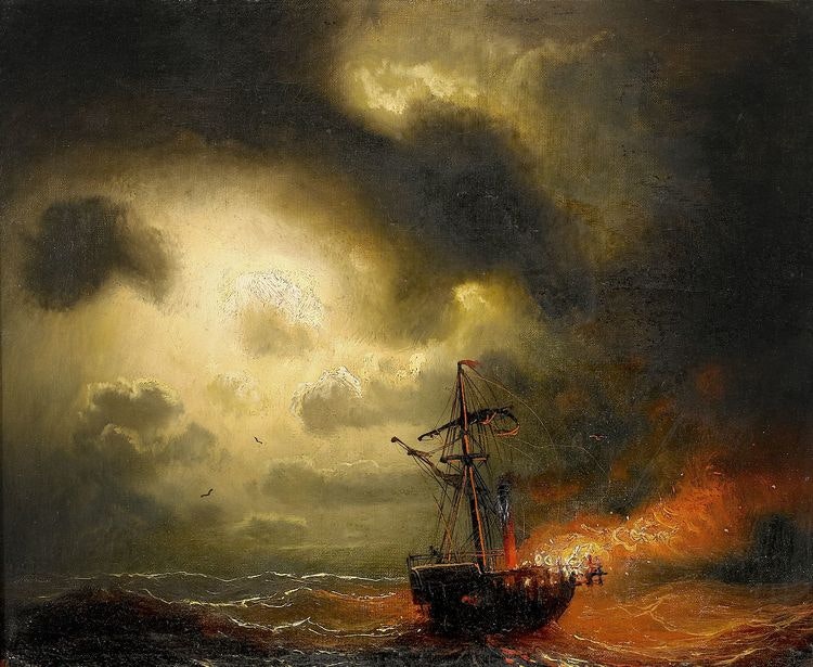 SKEPP I BRAND 1861 av MARCUS LARSON