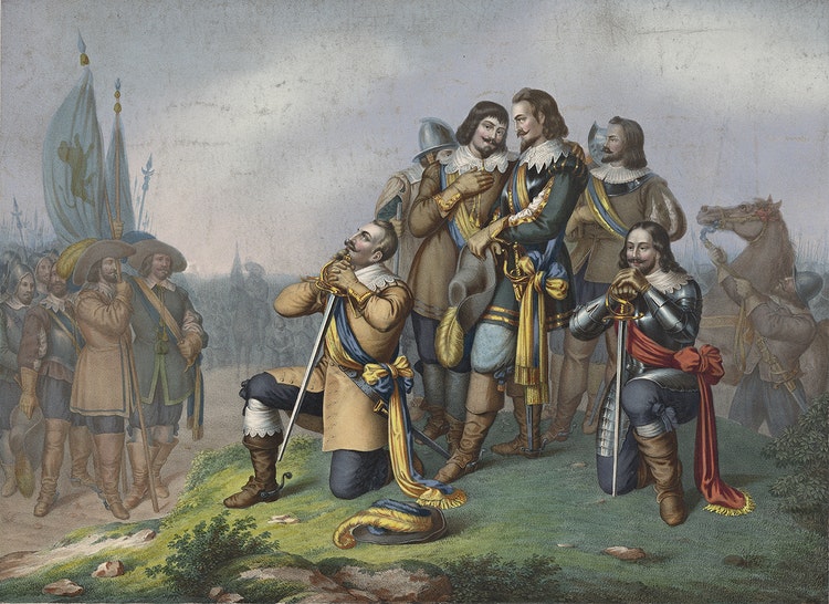 GUSTAV II ADOLF BER FÖRE SLAGET VID LÜTZEN av CARL DOMSCHKE