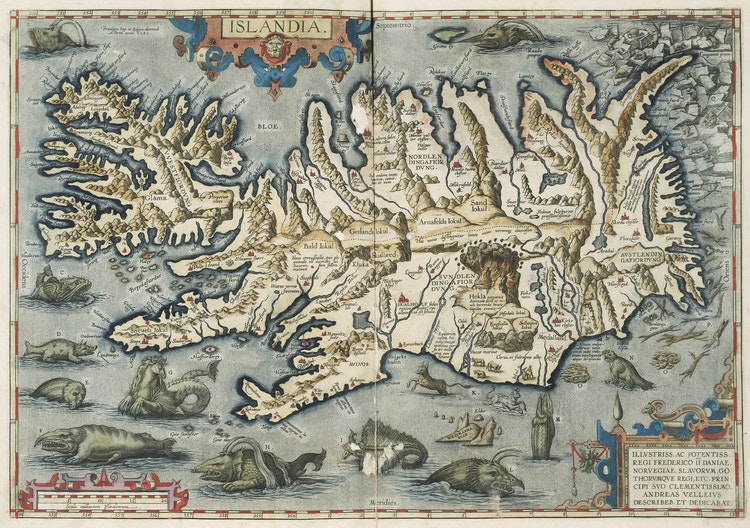 ISLAND av ABRAHAM ORTELIUS 1592