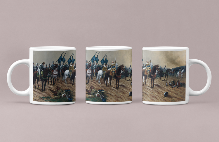 GUSTAV II ADOLF FÖRE LÜTZEN DRYCKESBÄGARE Mugg av Carl Gabriel Wadell