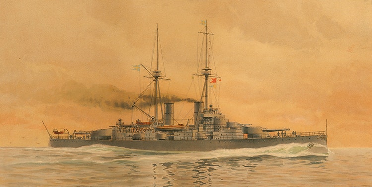 PANSAR BÅTEN HMS SVERIGE DRYCKESBÄGARE Mugg av Jacob Hägg