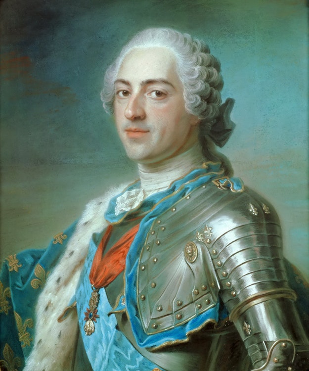 LUDVIG XV 1748 av Maurice-Quentin de la Tour