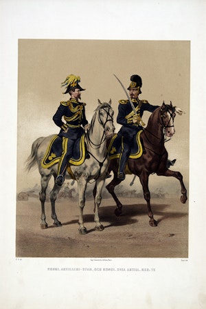 Artilleristaben och Svea artilleriregemente. Efter Fritz von Dardel