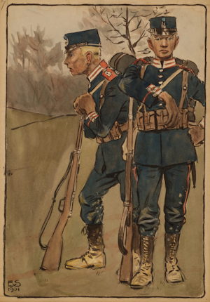SMÅLANDS HUSARER ritad av Einar von Strokirch