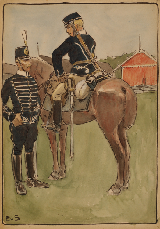 LIVREGEMENTETS HUSARER ritad av Einar von Strokirch