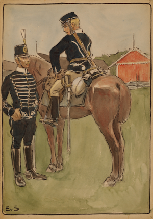 LIVREGEMENTETS HUSARER ritad av Einar von Strokirch