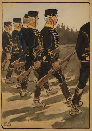 SMÅLANDS HUSARER ritad av Einar von Strokirch