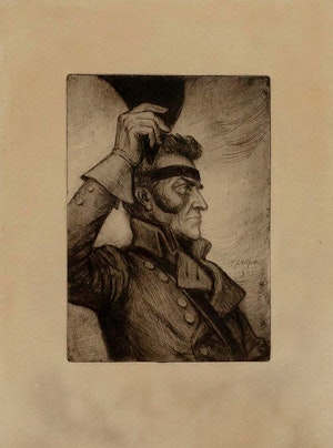 GEORG CARL VON DÖBELN efter etsning av Albert Edelfelt 1903