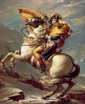 NAPOLEON BONAPARTE KORSAR ALPERNA av Jacques-Louis David 2:a VERSIONEN