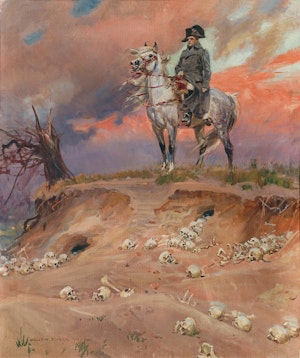 NAPOLEON PÅ SLAGMARKEN av WOJCIECH KOSSAK