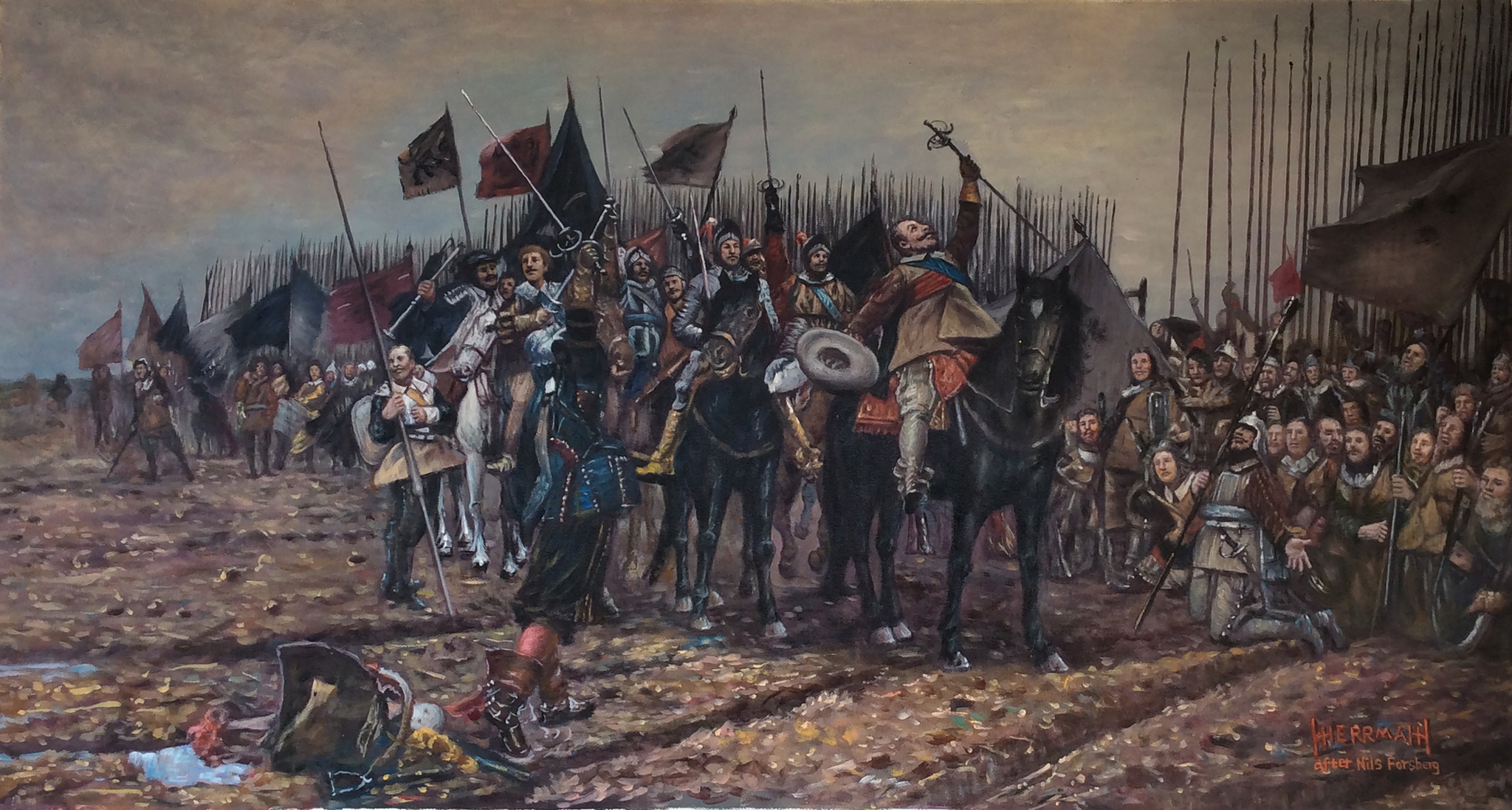GUSTAV II ADOLF FÖRE SLAGET VID LÜTZEN efter NILS FORSBERG