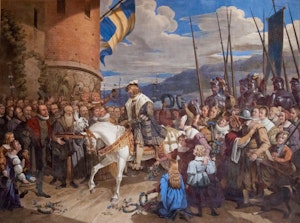 GUSTAV VASA -  INTÅGET I STOCKHOLM 1523 av JOHAN GUSTAF SANDBERG