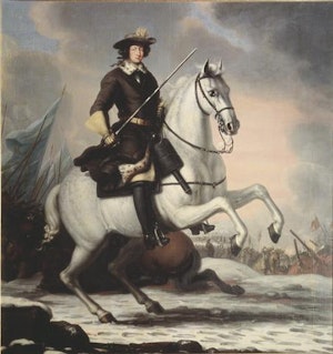 KARL XI TILL HÄST VID LUND av David Klöcker Ehrenstrahl