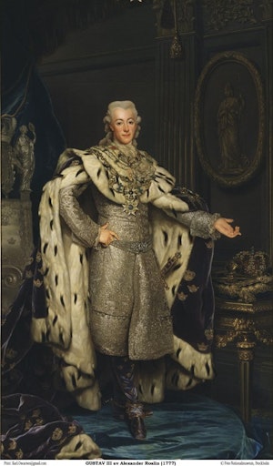 GUSTAV III I KRÖNINGSSKRUD av Alexander Roslin