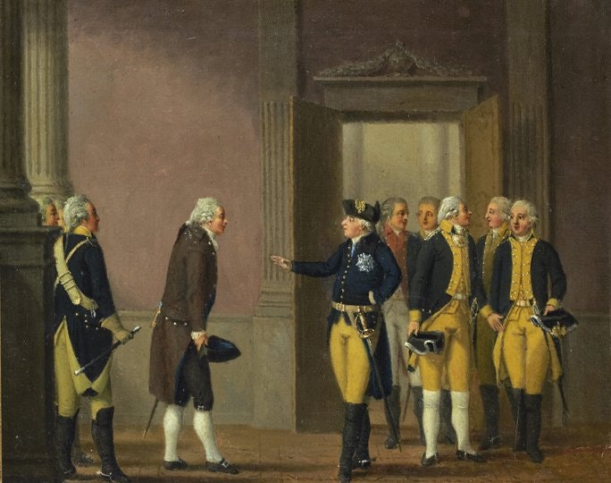 GUSTAV III DÅ REVOLUTIONEN BÖRJADES av Pehr Hilleström