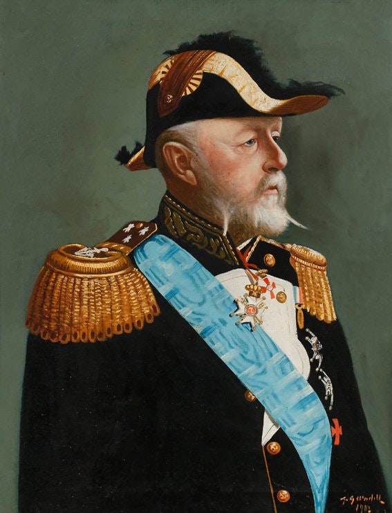 OSCAR II I AMIRALSUNIFORM av Carl Gabriell Wadell