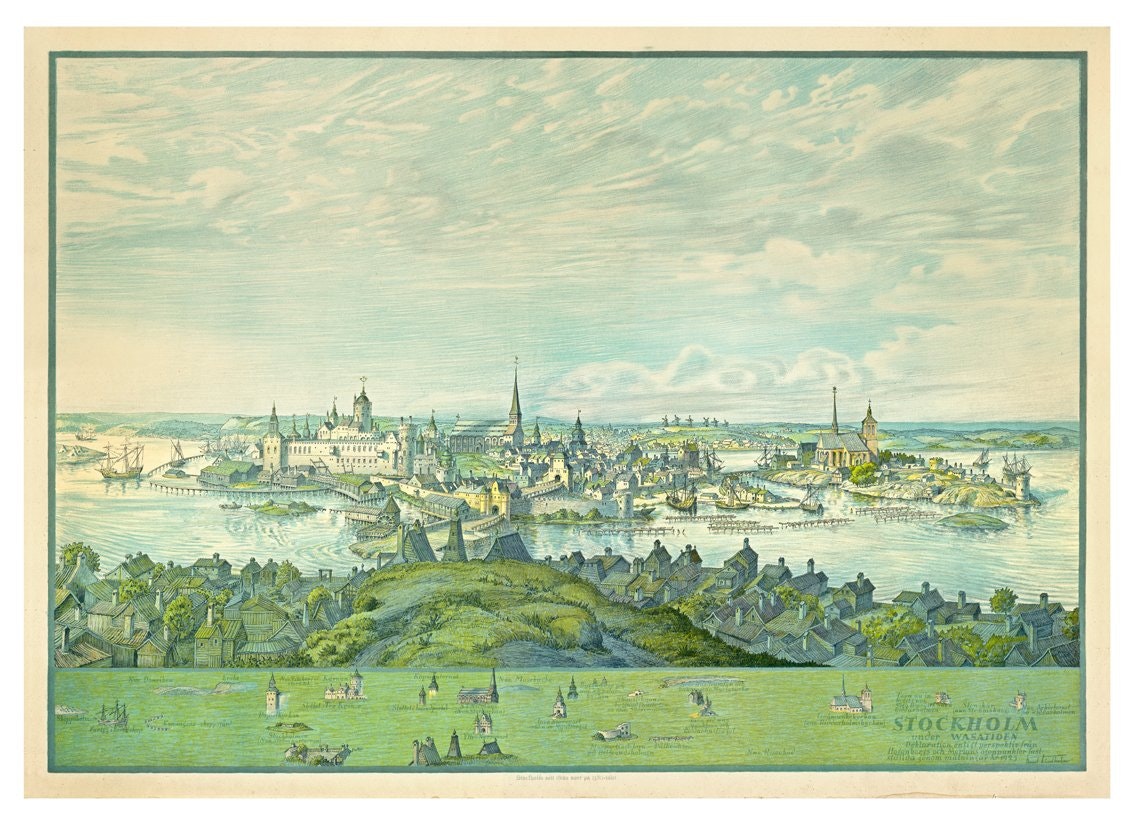 STOCKHOLM UNDER WASA TIDEN fastställd genom mätningar 1925