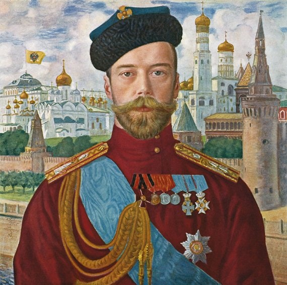 TSAR NICHOLAS II 1915 - TSAR NIKOLAJ II 1915 by/av Boris Kustodiev