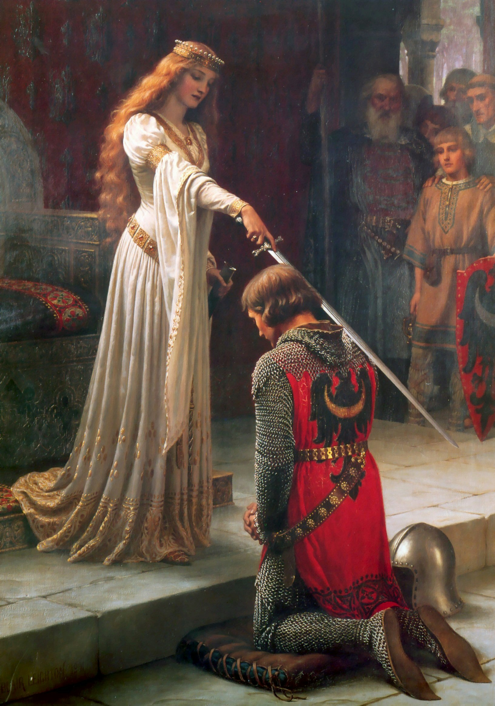 THE ACCOLADE - RIDDARSLAGET av Edmund Blair Leighton