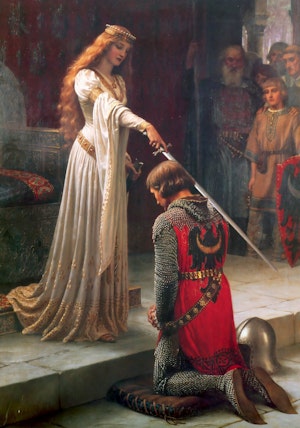 THE ACCOLADE - RIDDARSLAGET av Edmund Blair Leighton
