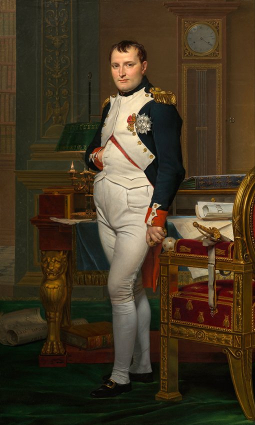 KEJSARE NAPOLEON I SITT ARBETSRUM av Jacques-Louis David