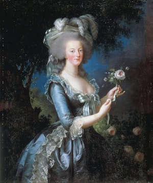MARIE ANTOINETTE MED ROS av Louise Elisabeth Vigée Lebrun