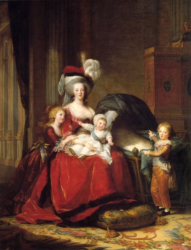 MARIE ANTOINETTE MED SINA BARN av Louise Elisabeth Vigée Lebrun