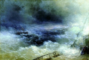 HAVET - SKEPP I STORM av Ivan Konstantinovich Aivazovsky