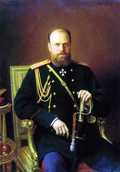 TSAR ALEXANDER III av RYSSLAND 1886 av IVAN KRAMSKOI