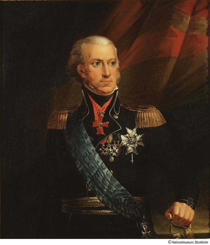 KARL XIII I AMIRALSUNIFORM av Carl von Breda