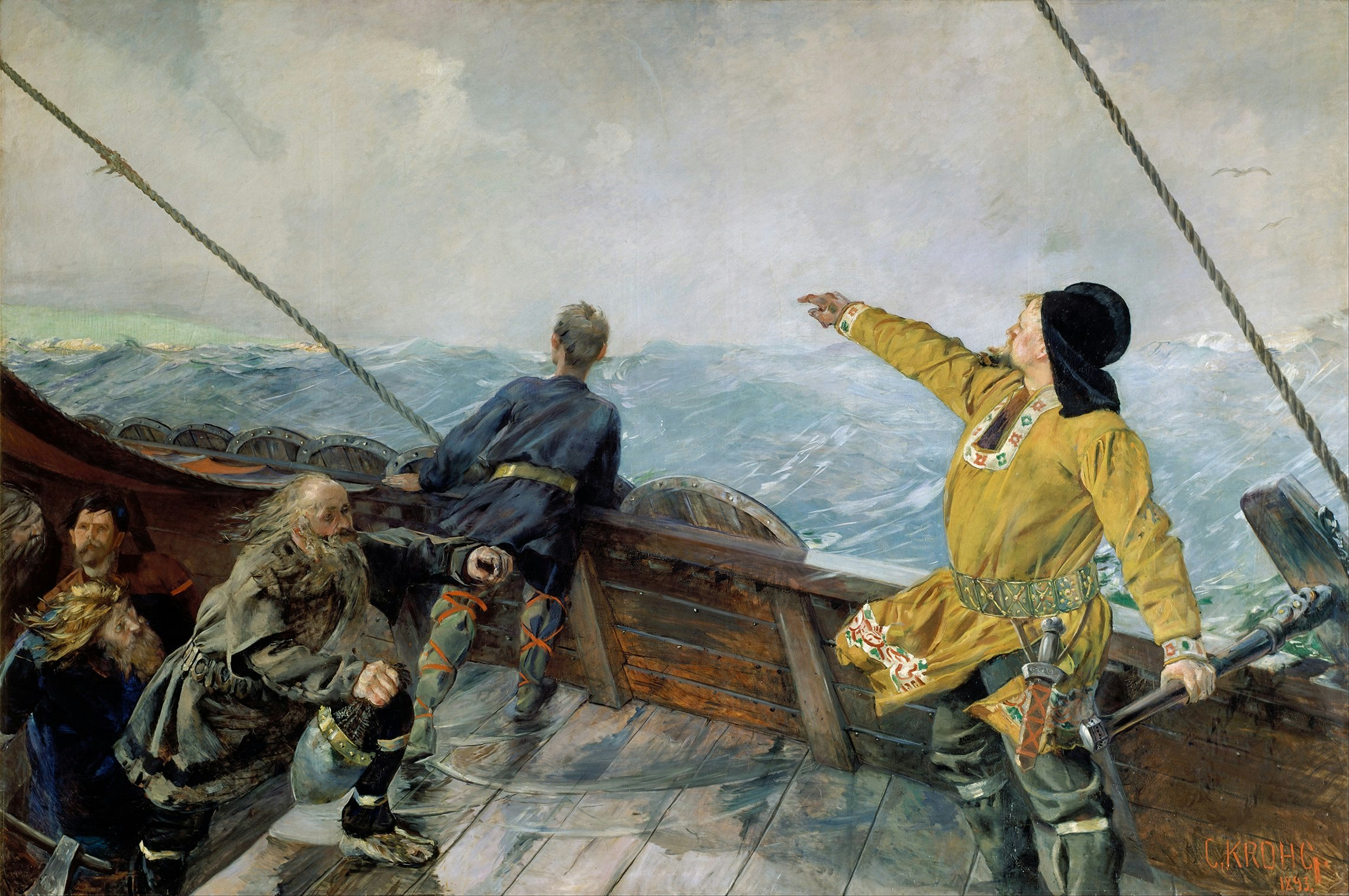 LEIF ERIKSON UPPTÄCKER AMERIKA av Christian Krogh