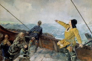 LEIF ERIKSON UPPTÄCKER AMERIKA av Christian Krogh
