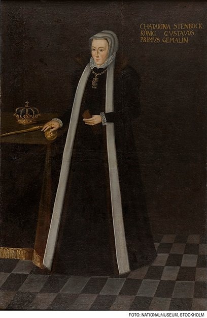 DROTTNING KATARINA GUSTAVSDOTTER STENBOCK av OKÄND MÄSTARE
