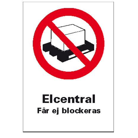 Elcentral får ej blockeras