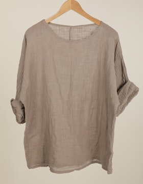 Topp - Bomull - Taupe