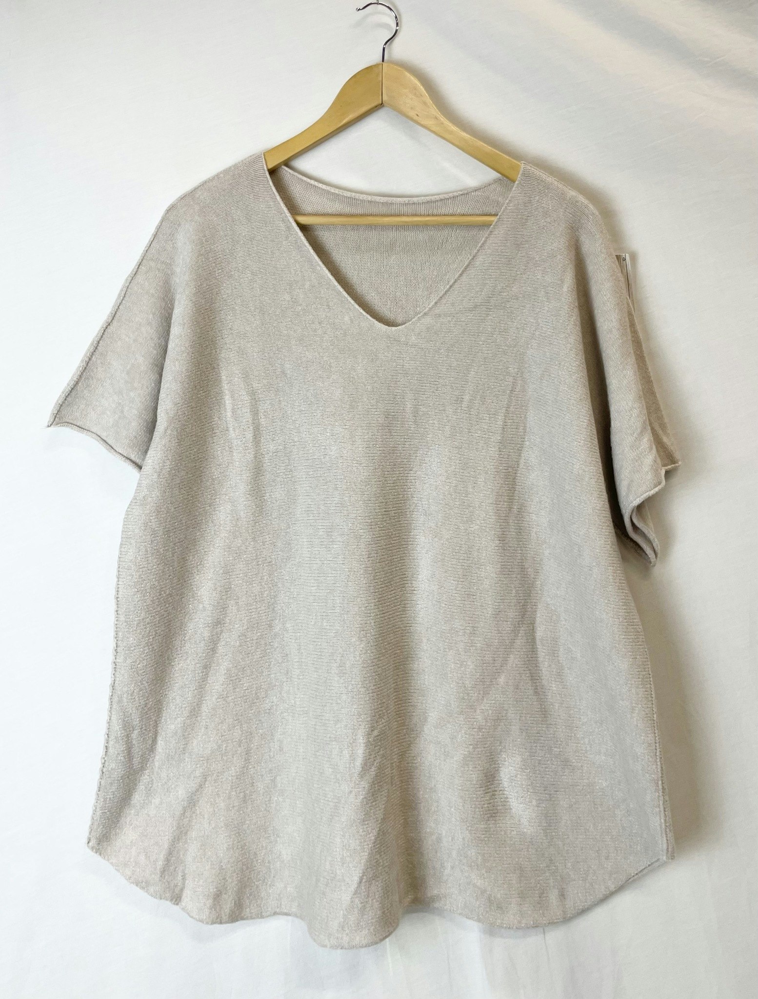 Tröja - Kort ärm - Beige