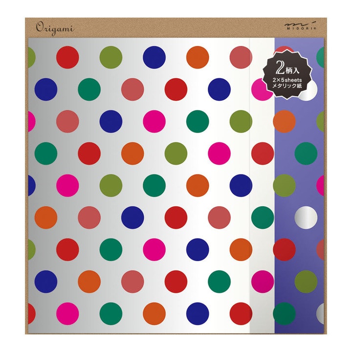 Midori Origamipapper Metallic Dots