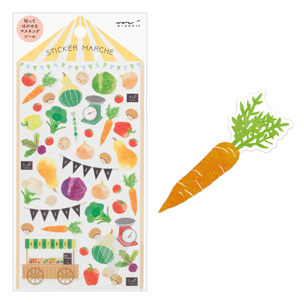 Midori Sticker Marché Vegetable