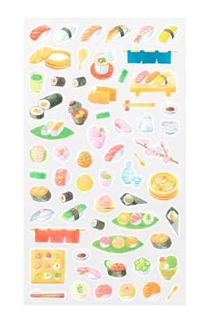 Midori Sticker Marché Sushi washiklistermärke