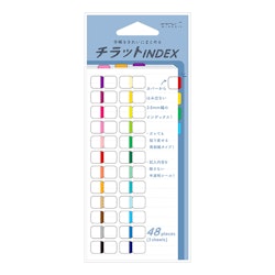 Midori Index Label Chiratto Stickers 24 Colors
