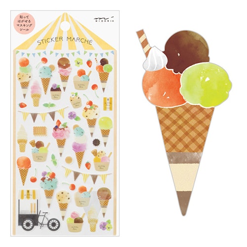Midori Sticker Marché Ice Cream