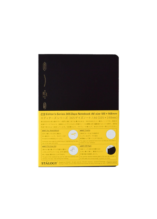 Stálogy 018 365 Days Notebook [A6] Black