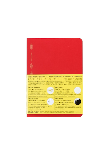 Stálogy 018 1/2 Year Notebook [A6] Röd
