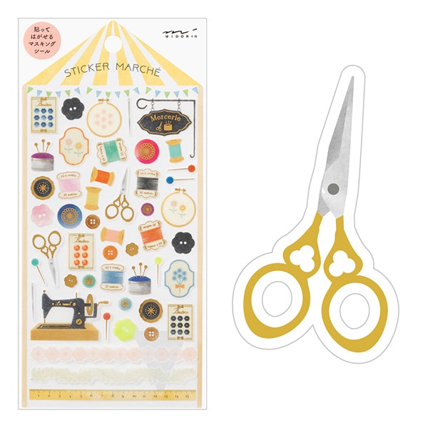 Midori Sticker Marché Sewing Set