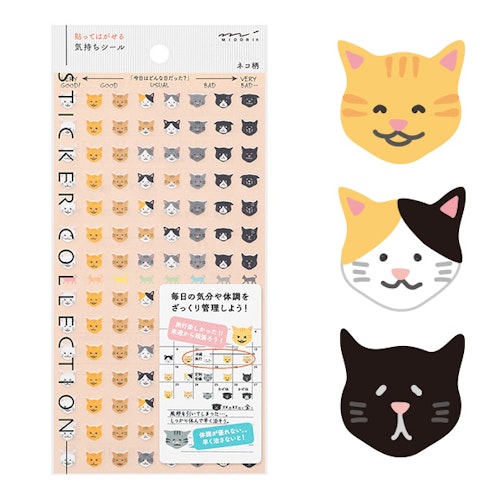 Midori Sticker Collection Schedule Cat