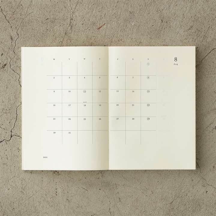 Midori MD Notebook Diary A5 Thin 2021