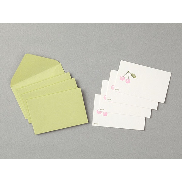 Midori Letterpress Card Cherry